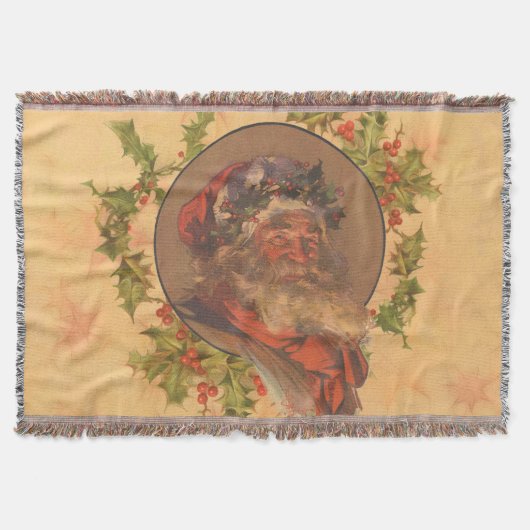 Leyendecker Kerstman Antiek Victoriaans Deken (Voorkant)