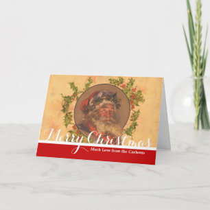 Leyendecker Kerstman Antiek Victoriaans Feestdagen Kaart