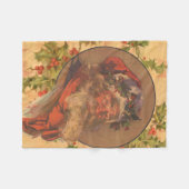 Leyendecker Kerstman Antiek Victoriaans Fleece Deken (Voorkant (Horizontaal))