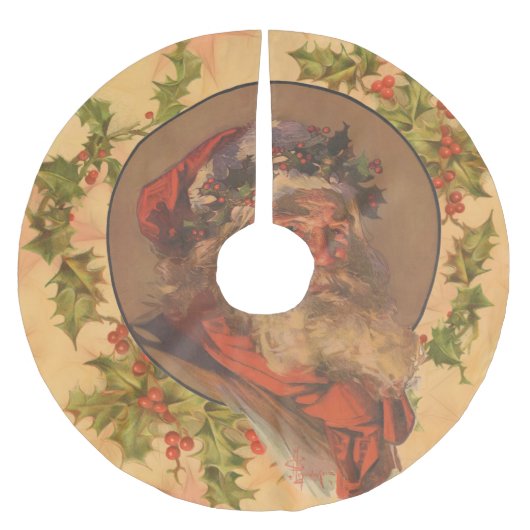 Leyendecker Kerstman Antiek Victoriaans Kerstboom Rok (Voorkant)