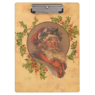 Leyendecker Kerstman Antiek Victoriaans Klembord