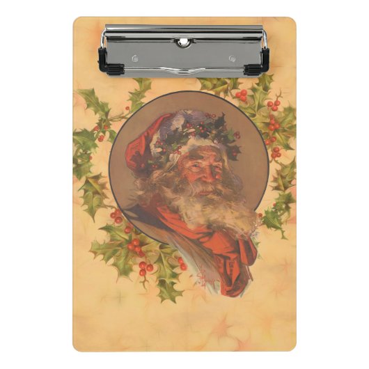 Leyendecker Kerstman Antiek Victoriaans Mini Klembord (Voorkant)