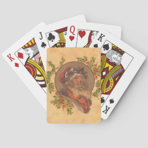 Leyendecker Kerstman Antiek Victoriaans Pokerkaarten