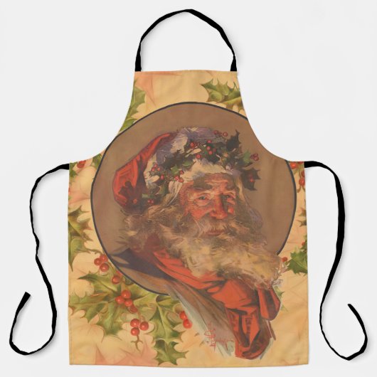 Leyendecker Kerstman Antiek Victoriaans Schort (Voorkant)