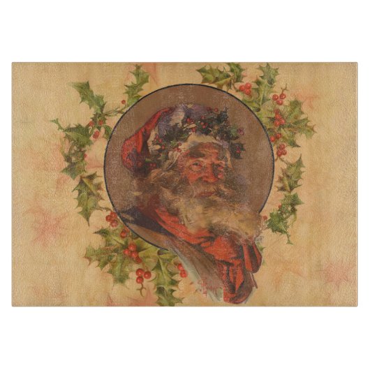 Leyendecker Kerstman Antiek Victoriaans Snijplank (Voorkant)