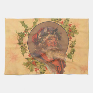Leyendecker Kerstman Antiek Victoriaans Theedoek