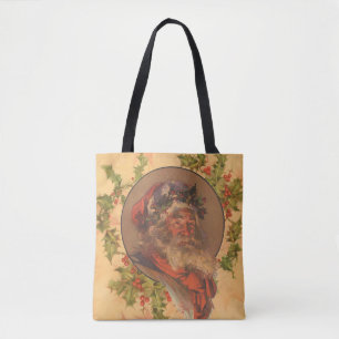 Leyendecker Kerstman Antiek Victoriaans Tote Bag