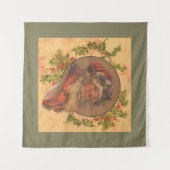 Leyendecker Kerstman Antiek Victoriaans Wandkleed (Voorkant (horizontaal))