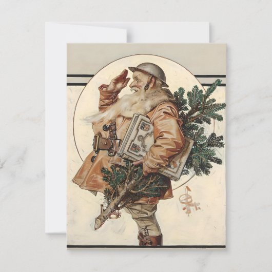 Leyendecker Kerstman WWI Feestdagenkaart (Voorkant)