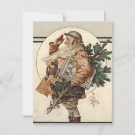 Leyendecker Kerstman WWI Feestdagenkaart