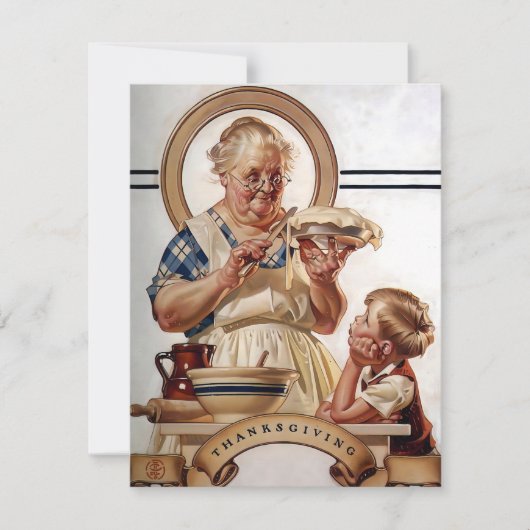 Leyendecker Thanksgiving Feestdagenkaart (Voorkant)