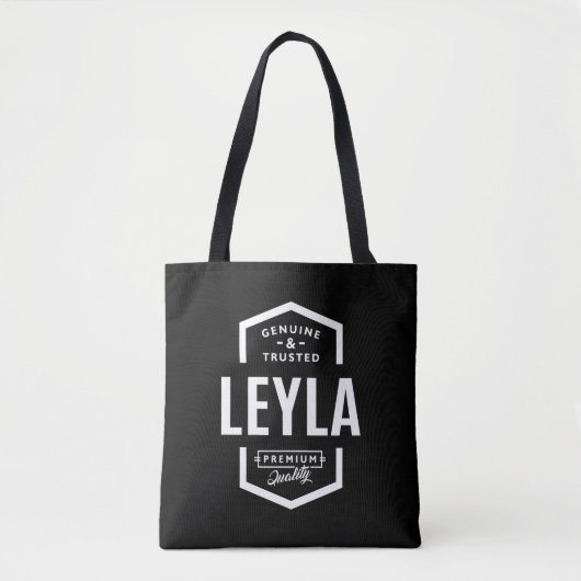 Leyla Gepersonaliseerde naam Birthday Tote Bag (Voorkant)