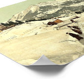 Leysin, het sanatorium en de Chaussy in de winter, Poster (Hoek)