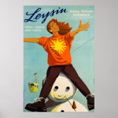 Leysin,Zwitserland,Ski Poster (Voorkant)