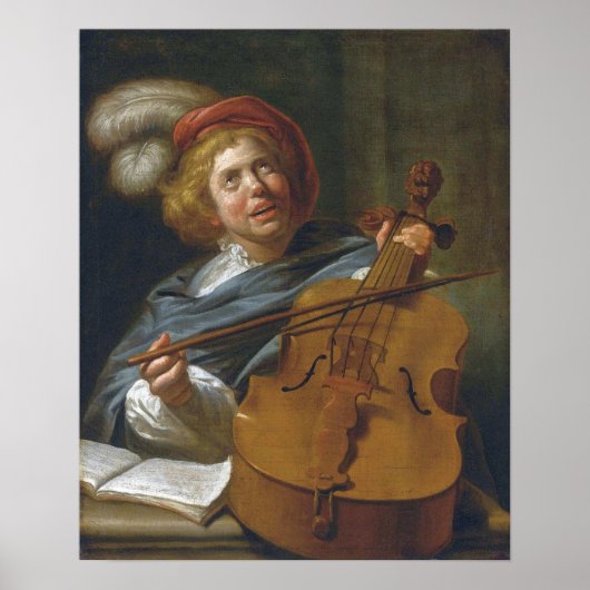 Leyster - Cello Player Poster (Voorkant)