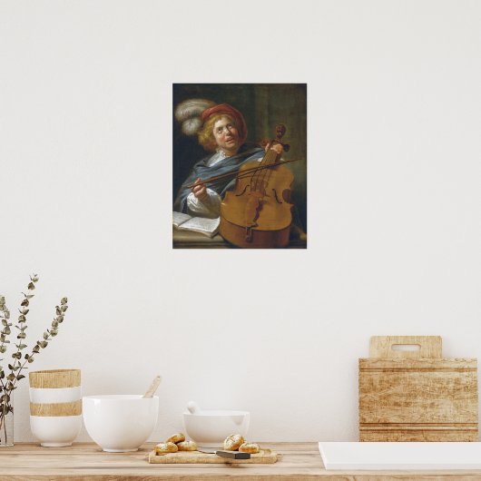 Leyster - Cello Player Poster (Keuken)