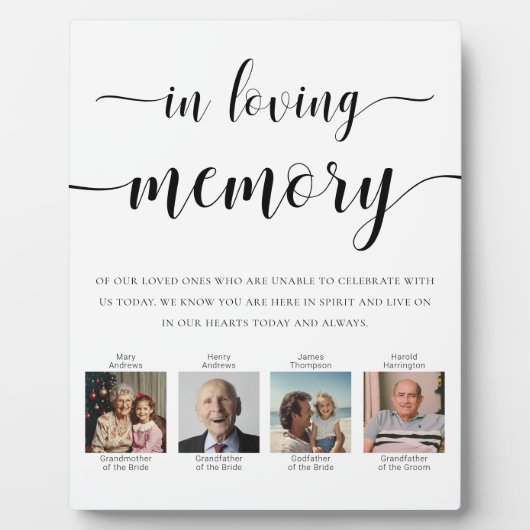 Leyton foto in liefdevolle herinnering bruiloft fotoplaat (Voorkant)