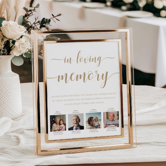 Leyton foto in liefdevolle herinnering bruiloft poster