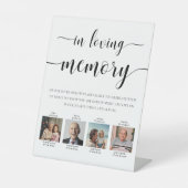 Leyton foto in liefdevolle herinnering bruiloft reclamebord met voetstuk (Voorkant)