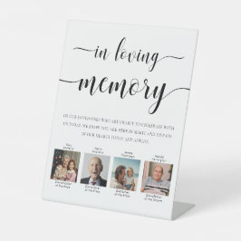 Leyton foto in liefdevolle herinnering bruiloft reclamebord met voetstuk