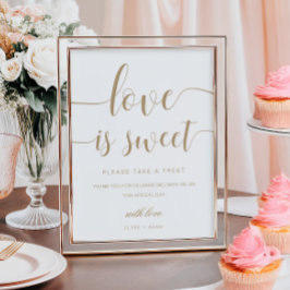 Leyton Gold Minimal Love is een teken van zoete gu Poster