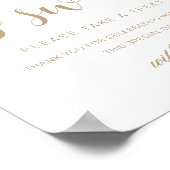 Leyton Gold Minimal Love is een teken van zoete gu Poster (Hoek)