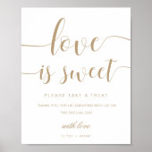 Leyton Gold Minimal Love is een teken van zoete gu Poster (Voorkant)