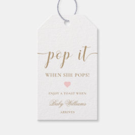Leyton Gold Modern Minimal Pop IT Champagne Label Cadeaulabel