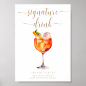 Leyton Gold Modern Minimal Signature Drink Sign Poster (Voorkant)