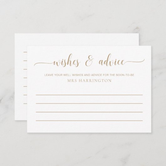 Leyton Gold Wensen en Advies Informatiekaartje (Voorkant / Achterkant)