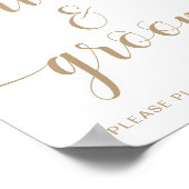 Leyton Gold Wensen voor de Bruid en Bruidegom Poster (Hoek)