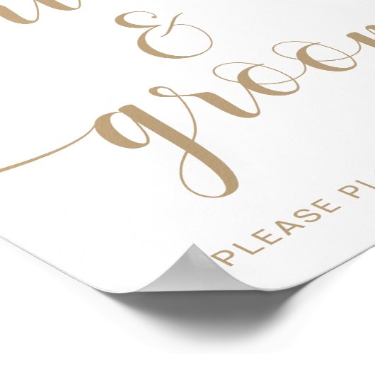 Leyton Gold Wensen voor de Bruid en Bruidegom Poster (Hoek)