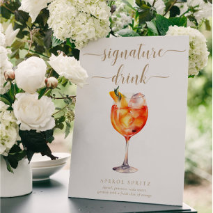 Leyton Goud Modern Minimaal Handtekening Drank Sig Poster