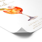 Leyton Goud Modern Minimaal Handtekening Drank Sig Poster (Hoek)