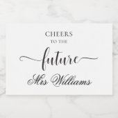 Leyton Minimal Bruidschat Trouwborrel Bruisende Wi Sparkling Wijnetiket (Enkel label)