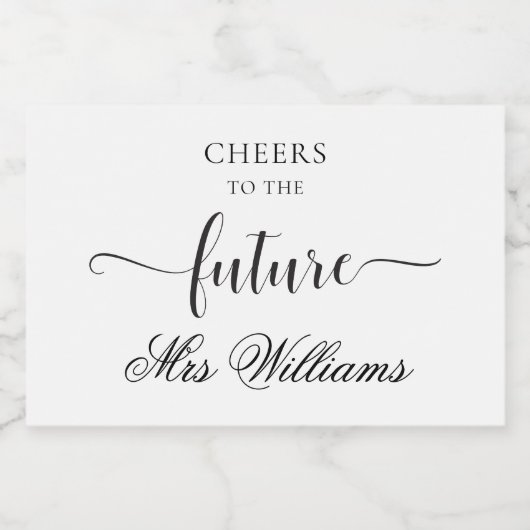 Leyton Minimalistische Trouwfeest Bruisende Wijn F Sparkling Wijnetiket (Enkel label)