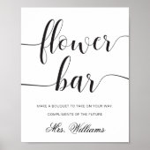 Leyton Modern Minimaal Bloemenbar Bord Poster (Voorkant)