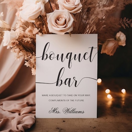 Leyton Modern Minimaal Boeket Bar Bord Poster