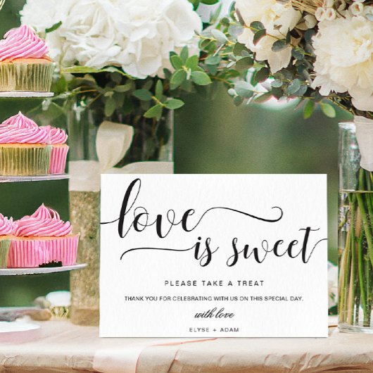 Leyton Modern Minimaal Love Is Sweet Favor Bord Poster