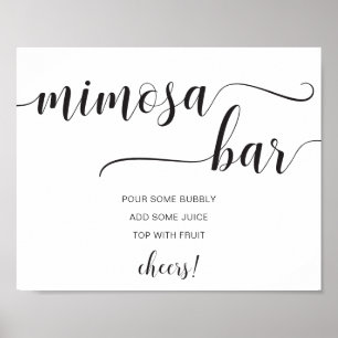 Leyton Modern Minimaal Mimosa Bar Bord Poster