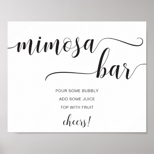 Leyton Modern Minimaal Mimosa Bar Bord Poster (Voorkant)