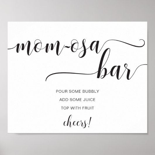 Leyton Modern Minimaal Momosa Bar Bord Poster (Voorkant)