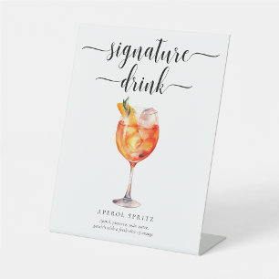 Leyton Modern Minimaal Signature-drankbordje Reclamebord Met Voetstuk