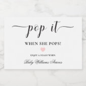 Leyton Modern Minimal Pop IT Mousserende Wijn Labe Sparkling Wijnetiket (Enkel label)