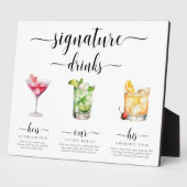 Leyton Modern Minimal Signature Drinken Sign Fotoplaat (Zijkant)