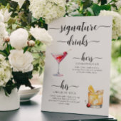 Leyton Modern Minimal Signature Drinken Sign Poster