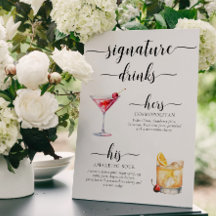 Leyton Modern Minimal Signature Drinken Sign