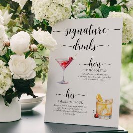 Leyton Modern Minimal Signature Drinken Sign Poster