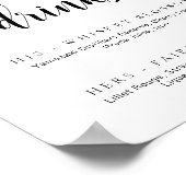 Leyton Modern Minimal Signature Drinken Sign Poster (Hoek)