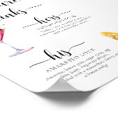 Leyton Modern Minimal Signature Drinken Sign Poster (Hoek)